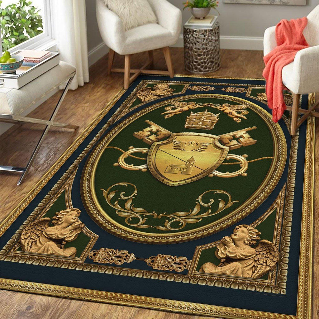 Benedict XV Coat Of Arms Rug - CustomsPig