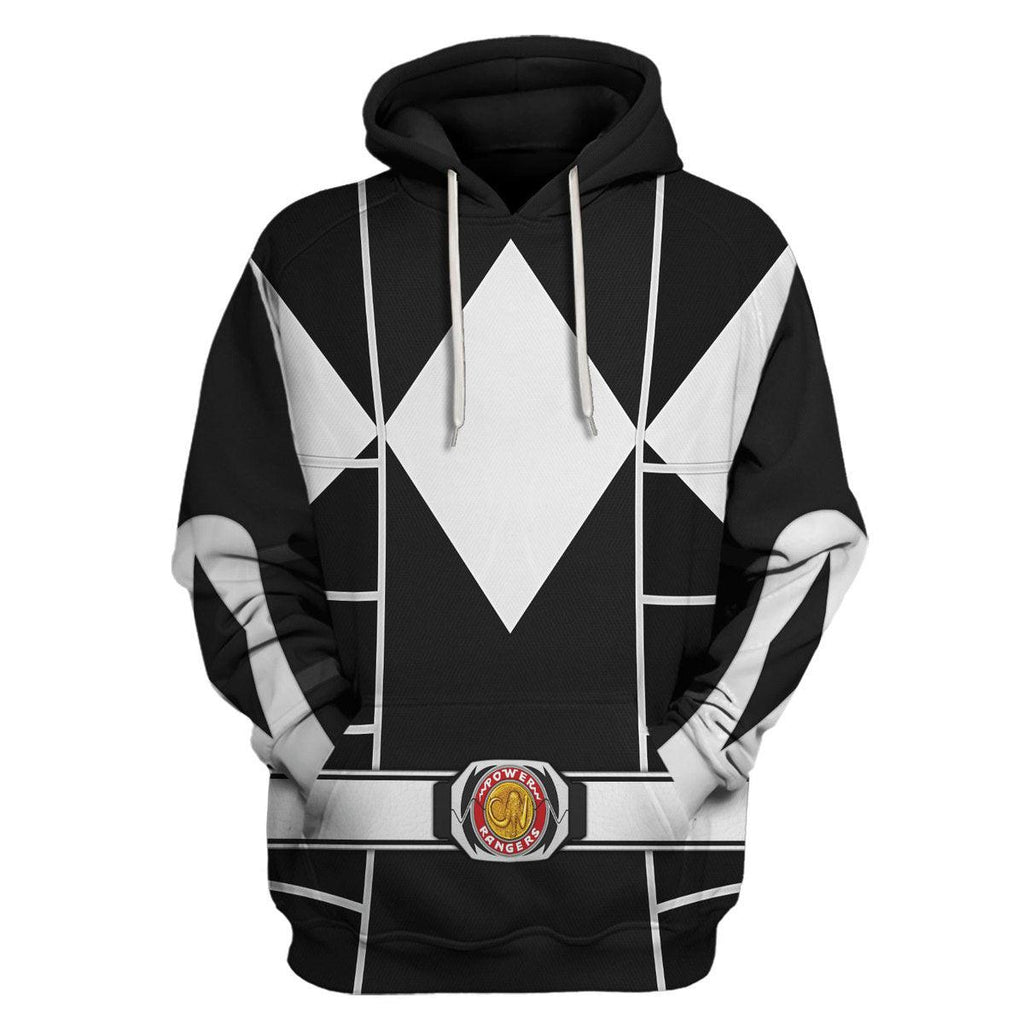 Black Ranger Mighty Morphin Cosplay Hoodies Sweatshirt T-shirt Hawaiian - CustomsPig.com