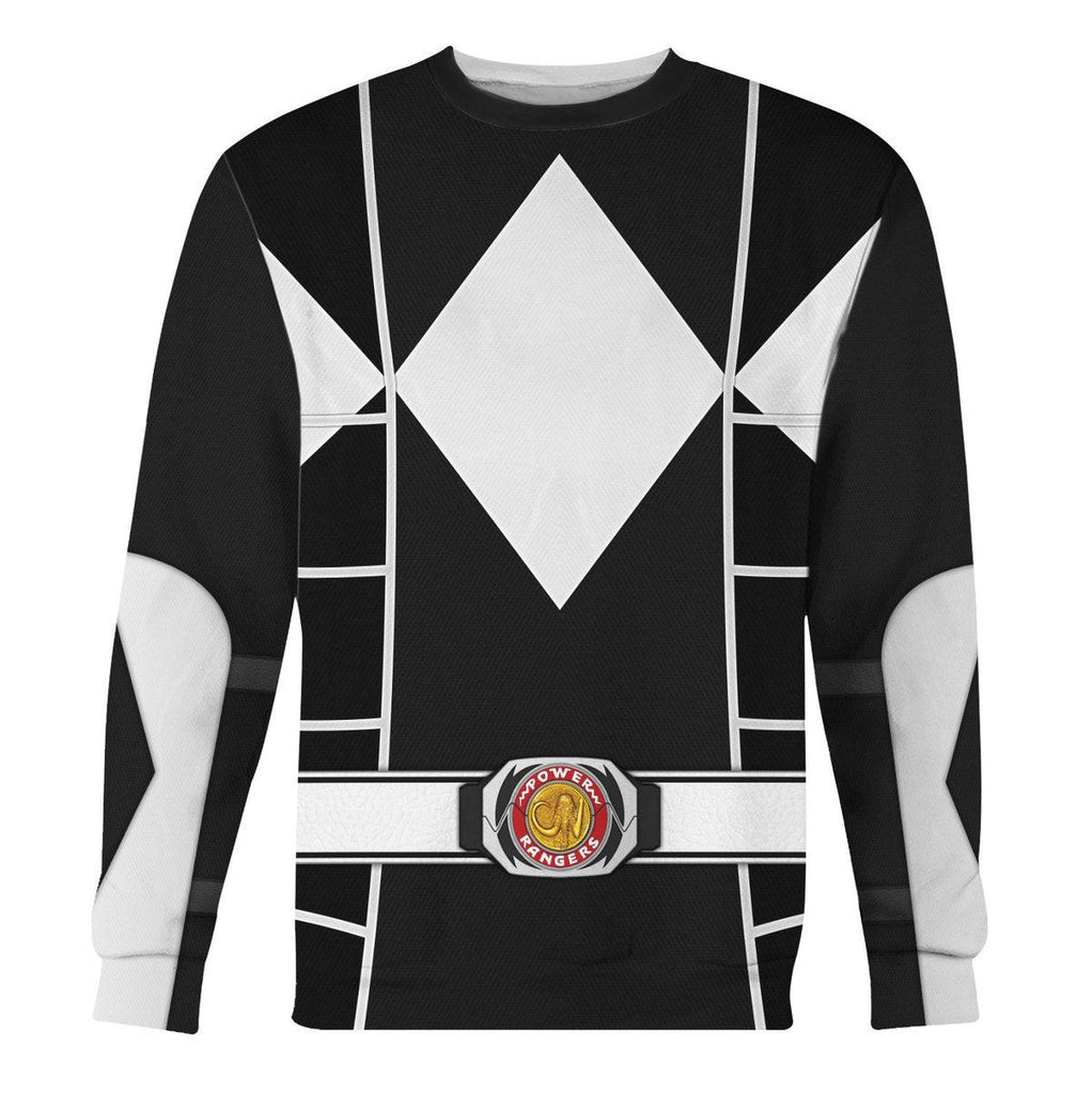 Black Ranger Mighty Morphin Cosplay Hoodies Sweatshirt T-shirt Hawaiian - CustomsPig.com