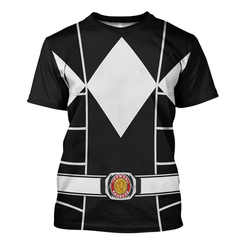 Black Ranger Mighty Morphin Cosplay Hoodies Sweatshirt T-shirt Hawaiian - CustomsPig.com