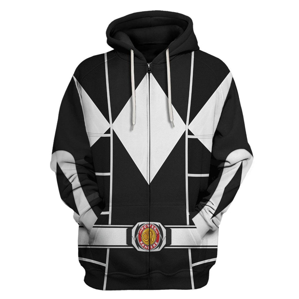 Black Ranger Mighty Morphin Cosplay Hoodies Sweatshirt T-shirt Hawaiian - CustomsPig.com