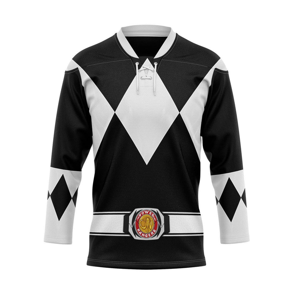 Black Ranger Mighty Morphin Hockey Jersey -  CustomsPig.com