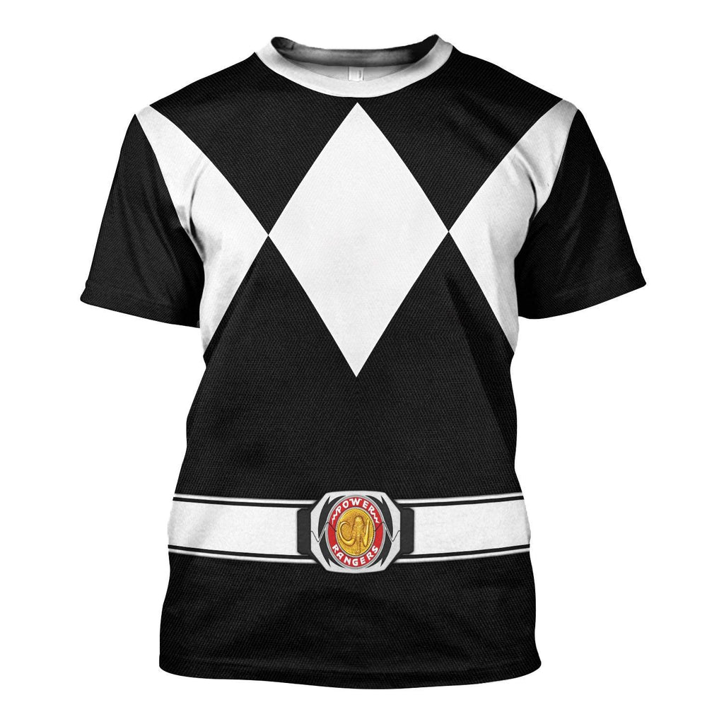 Black Ranger Mighty Morphin Hoodies Sweatshirt T-shirt Hawaiian -  CustomsPig.com