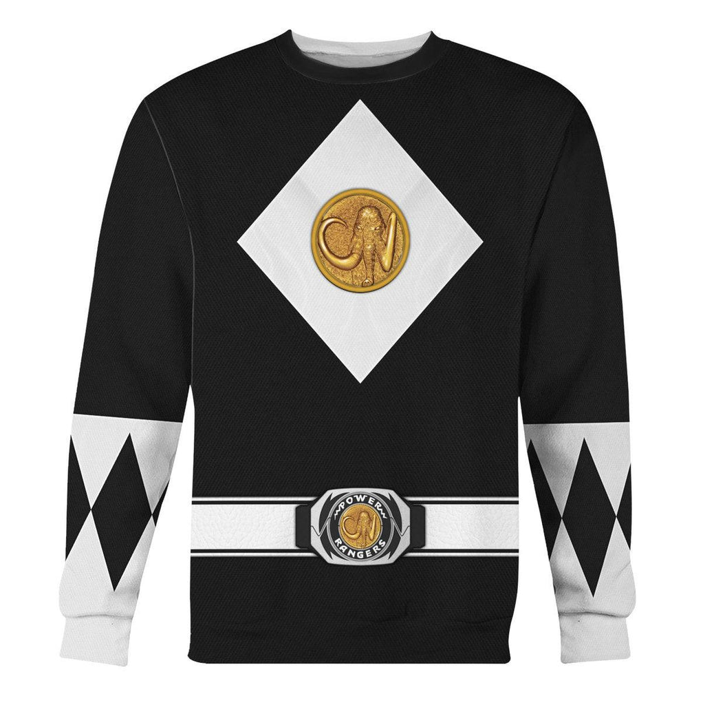 Black Ranger Mighty Morphin The Movie (1995) Hoodies Sweatshirt T-shirt Hawaiian - CustomsPig.com