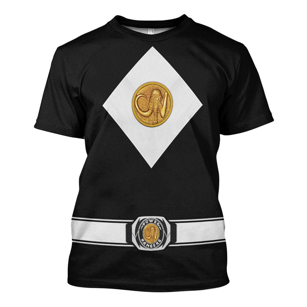 Black Ranger Mighty Morphin The Movie (1995) Hoodies Sweatshirt T-shirt Hawaiian - CustomsPig.com