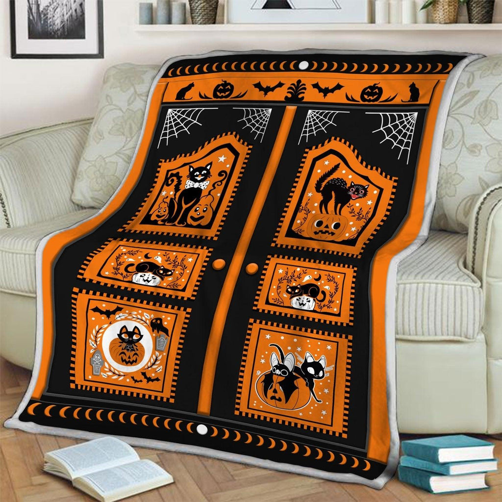 Blanket Black Cat Halloween - CustomsPig