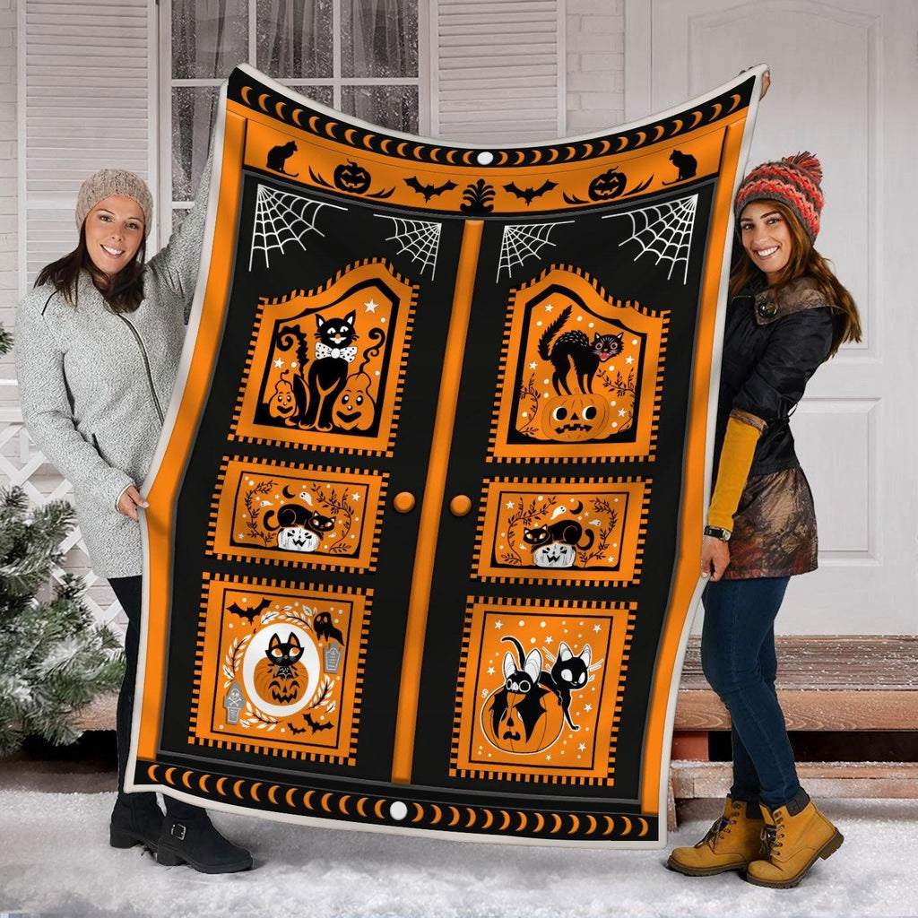 Blanket Black Cat Halloween - CustomsPig