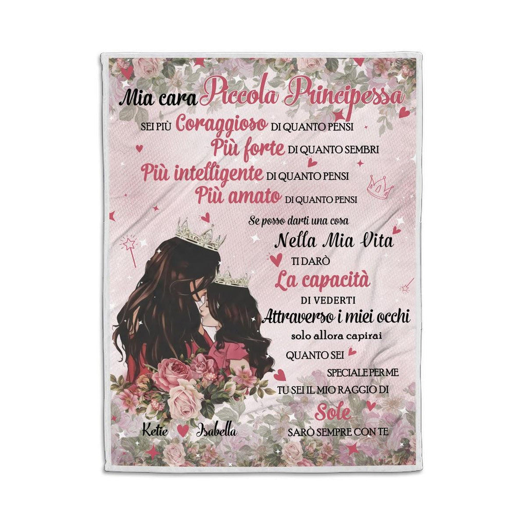 Blanket Dear My Little Princess Customized Italian - CustomsPig