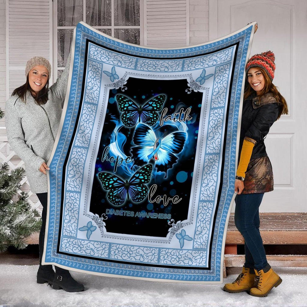 Blanket Diabetes Awareness - CustomsPig