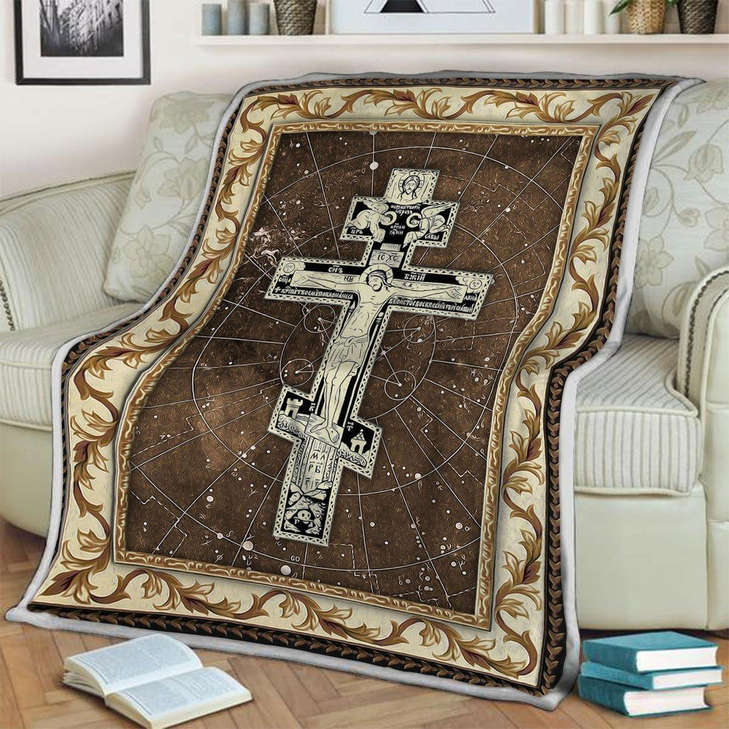 Blanket Eastern Orthodox Cross - CustomsPig