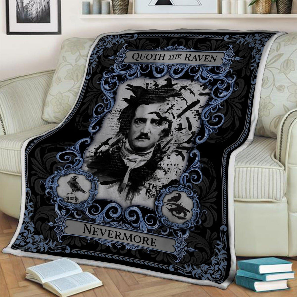 Blanket Edgar Allan Poe The Raven - CustomsPig