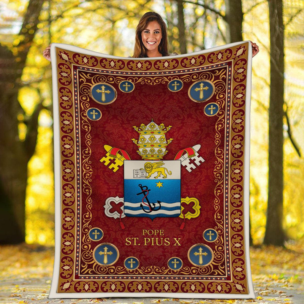 Blanket Pope St. Pius X Coat Of Arms - CustomsPig