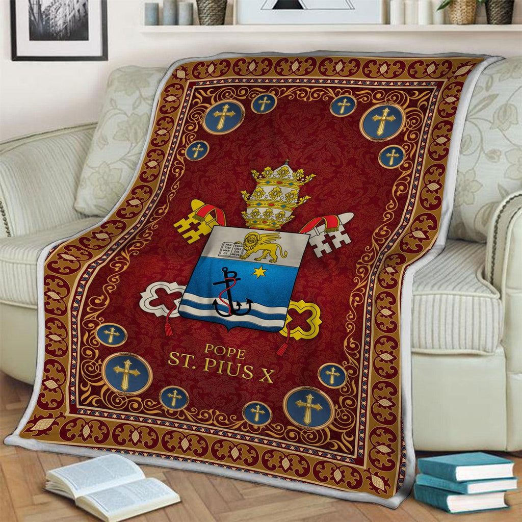 Blanket Pope St. Pius X Coat Of Arms - CustomsPig