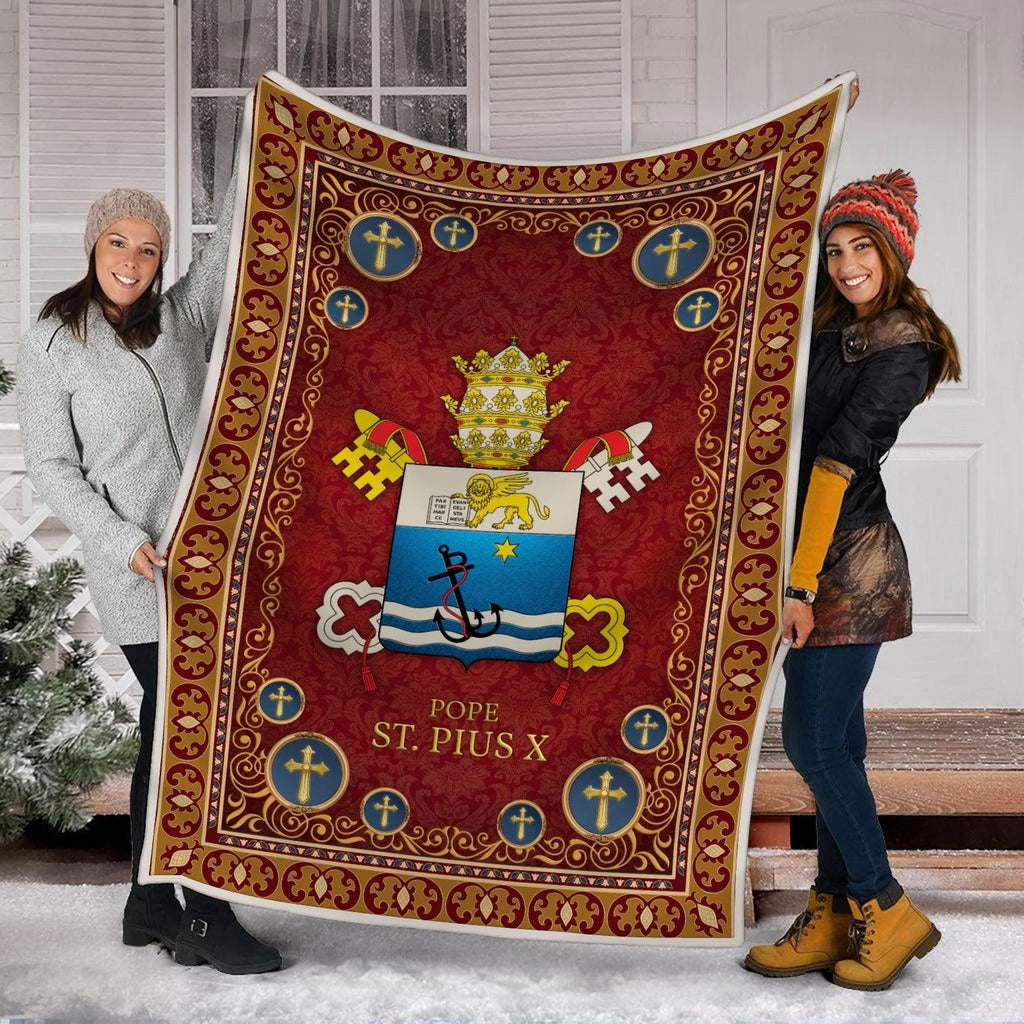 Blanket Pope St. Pius X Coat Of Arms - CustomsPig