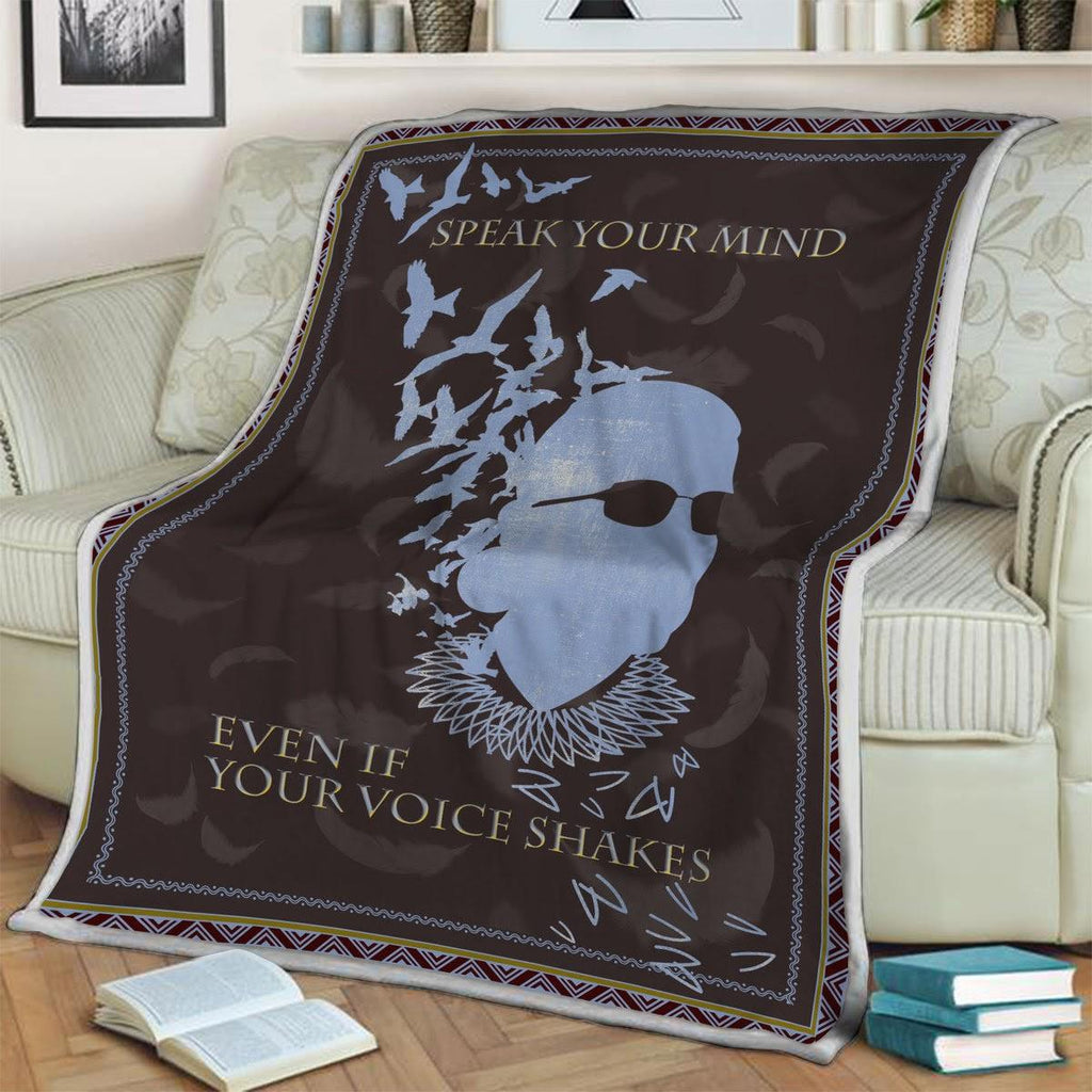 Blanket Speak Your Mind Even If Your Voice Shakes - CustomsPig