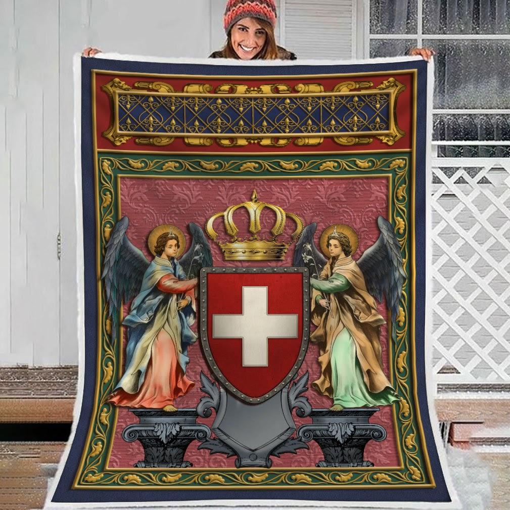 Blanket Switzerland Coat of Arms Fleece - CustomsPig