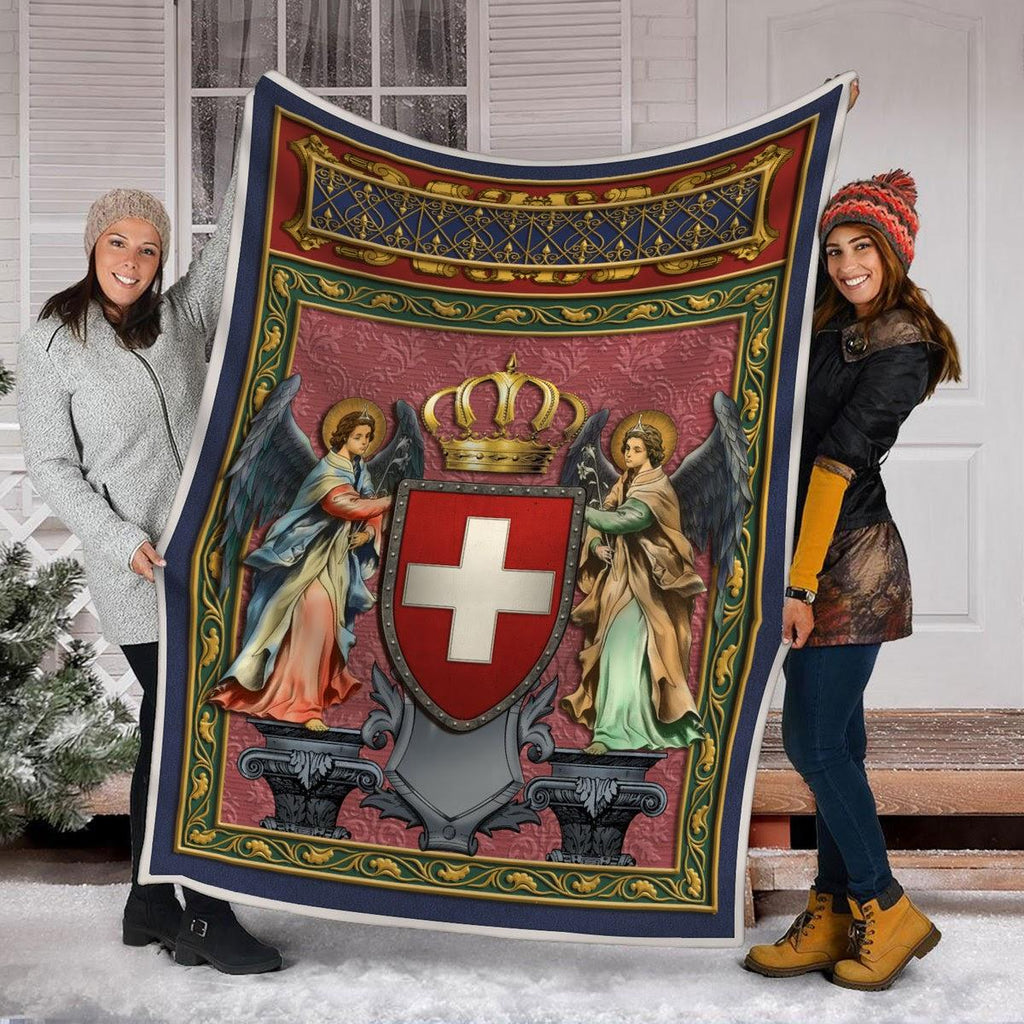 Blanket Switzerland Coat of Arms Fleece - CustomsPig