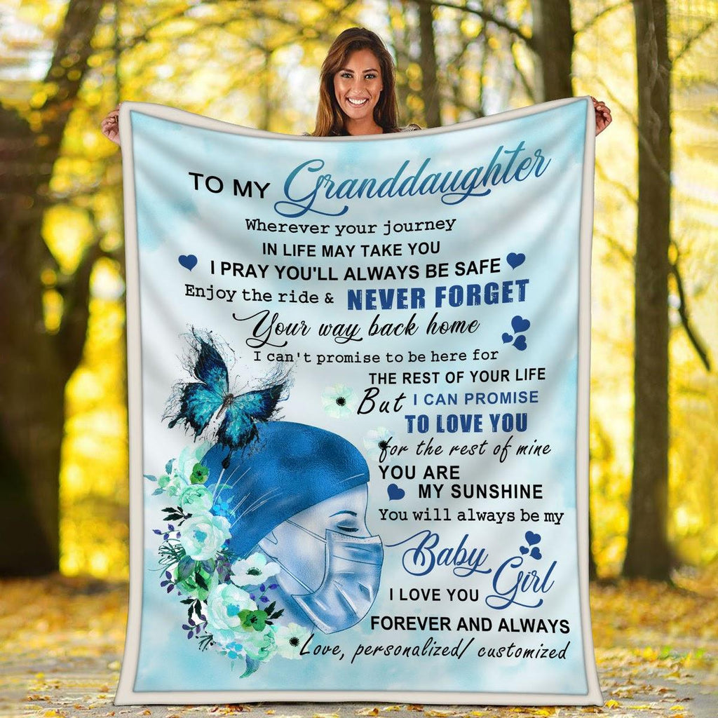 Blanket To My Granddaughter Nurse - CustomsPig