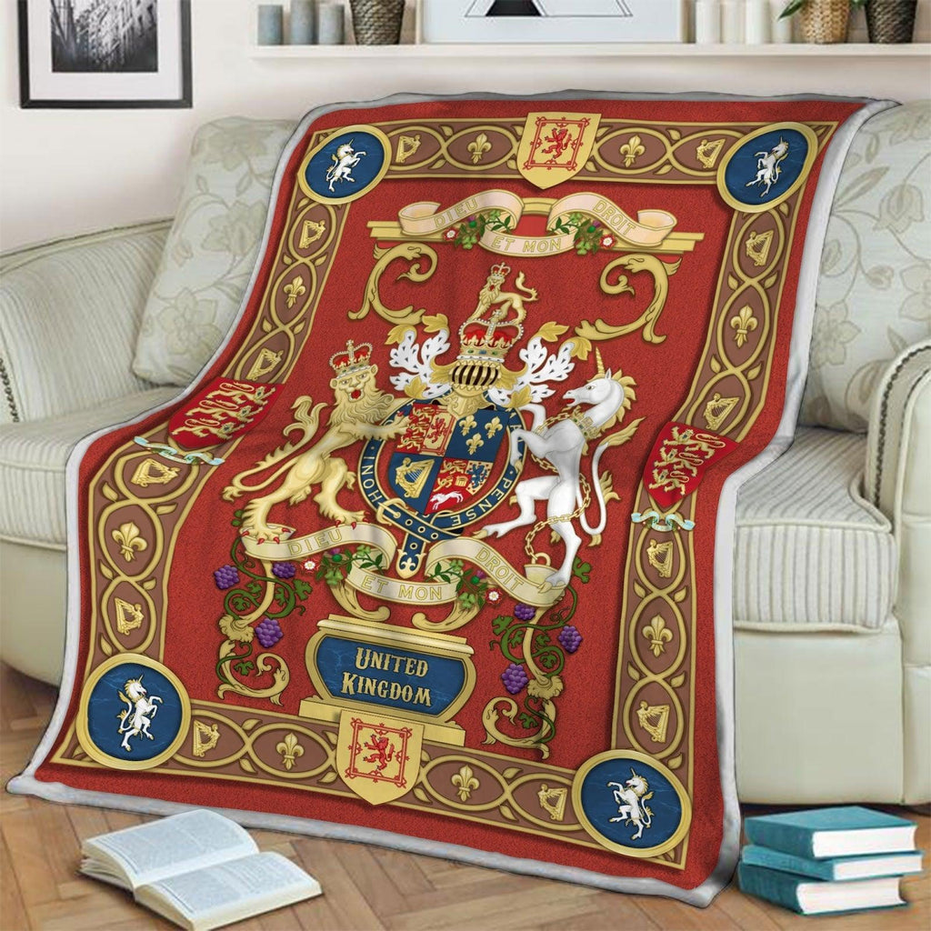 Blanket United Kingdom Coat of Arms - CustomsPig