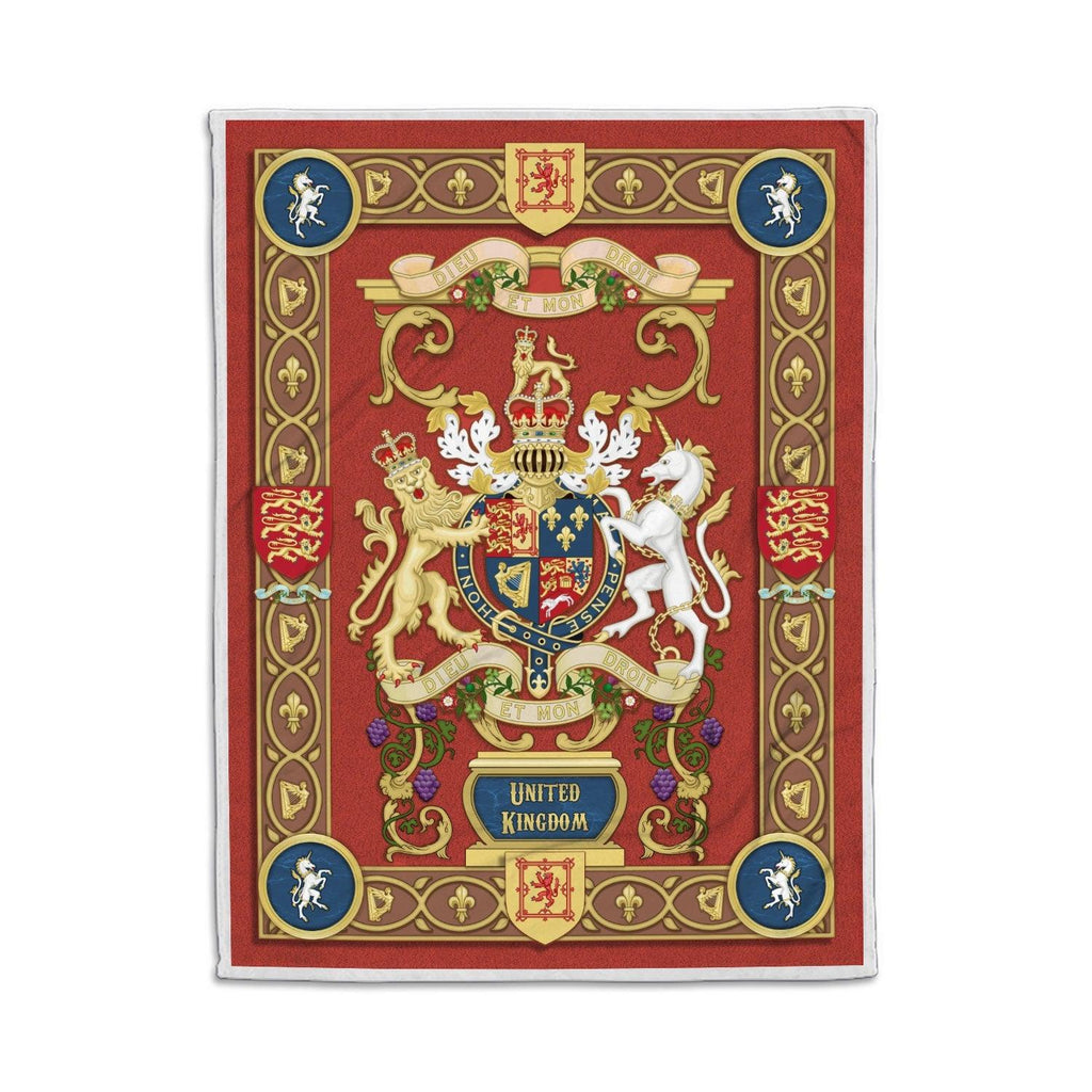 Blanket United Kingdom Coat of Arms - CustomsPig