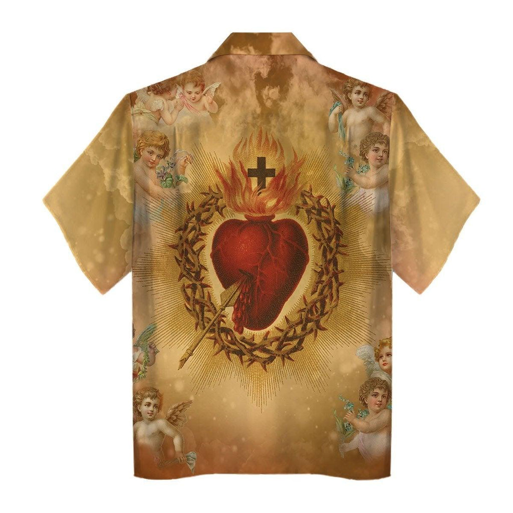 Blessed Virgin Mary & Jesus Hawaiian Shirt -  CustomsPig.com