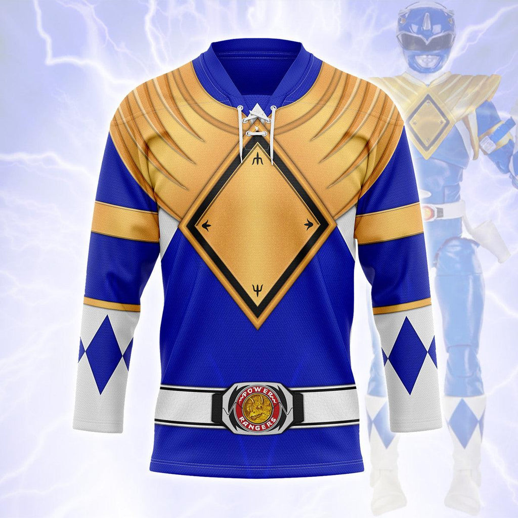 Blue Ranger Dragon Shield Hockey Jersey -  CustomsPig.com