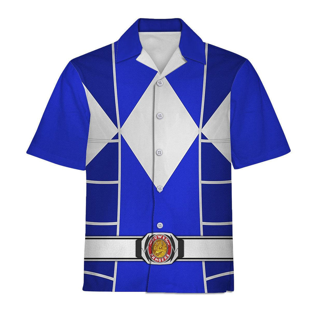 Blue Ranger Mighty Morphin Cosplay Hoodies Sweatshirt T-shirt Hawaiian - CustomsPig.com