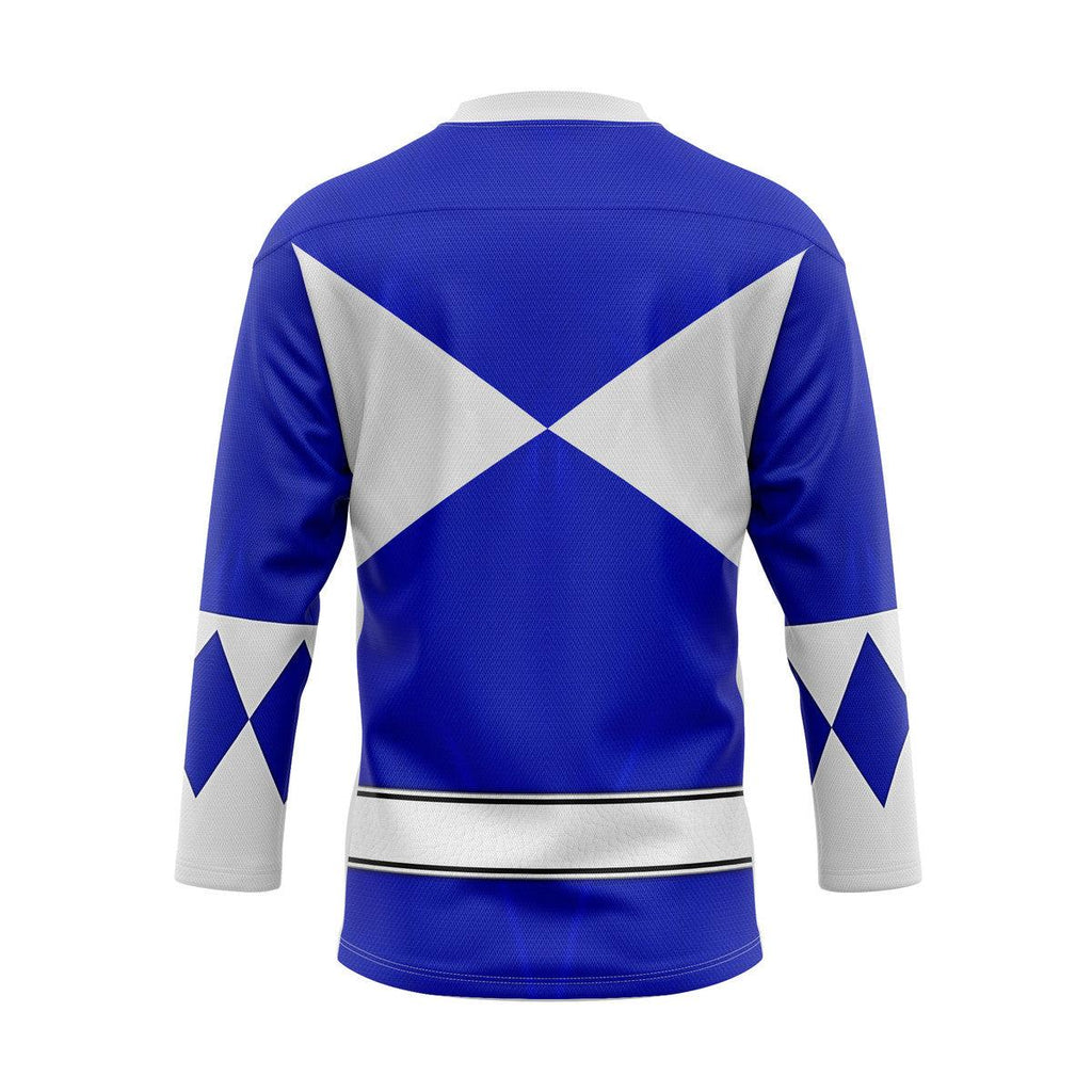 Blue Ranger Mighty Morphin Hockey Jersey -  CustomsPig.com