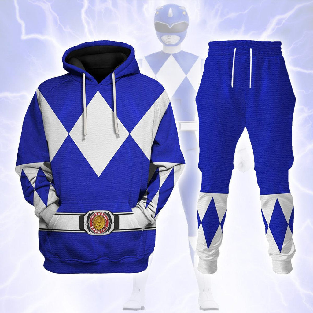 Blue Ranger Mighty Morphin Hoodies Sweatshirt T-shirt Hawaiian -  CustomsPig.com