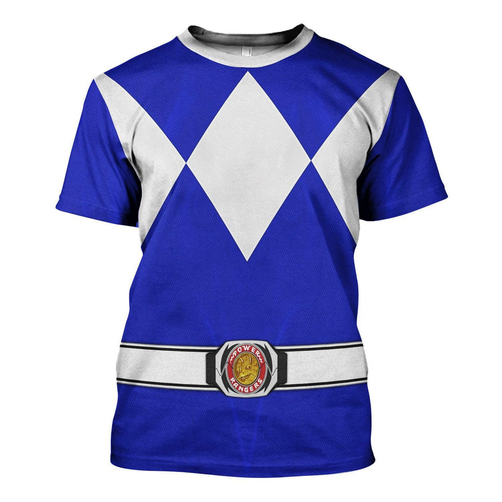 Blue Ranger Mighty Morphin Hoodies Sweatshirt T-shirt Hawaiian -  CustomsPig.com