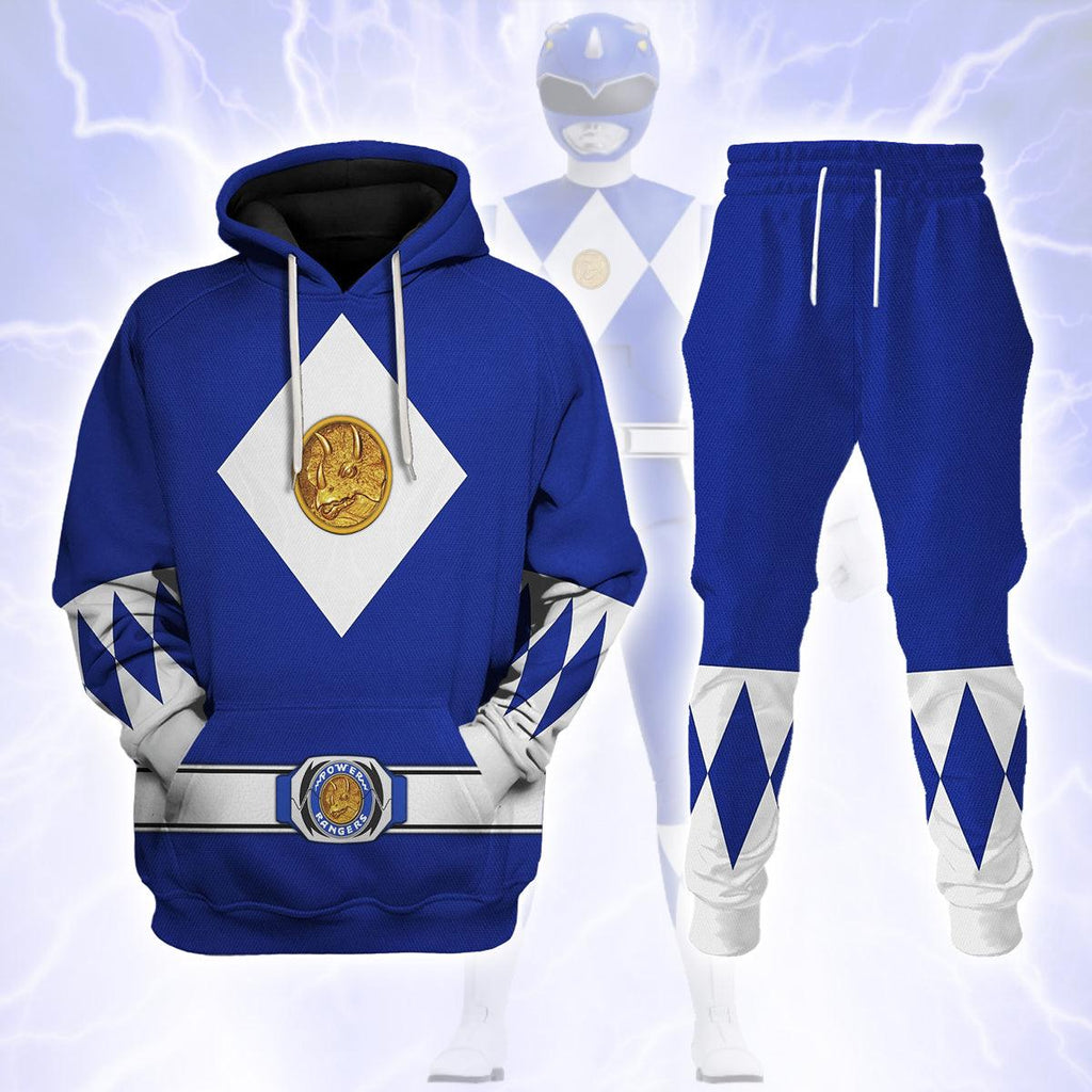 Blue Ranger Mighty Morphin The Movie (1995) Hoodies Sweatshirt T-shirt Hawaiian - CustomsPig.com