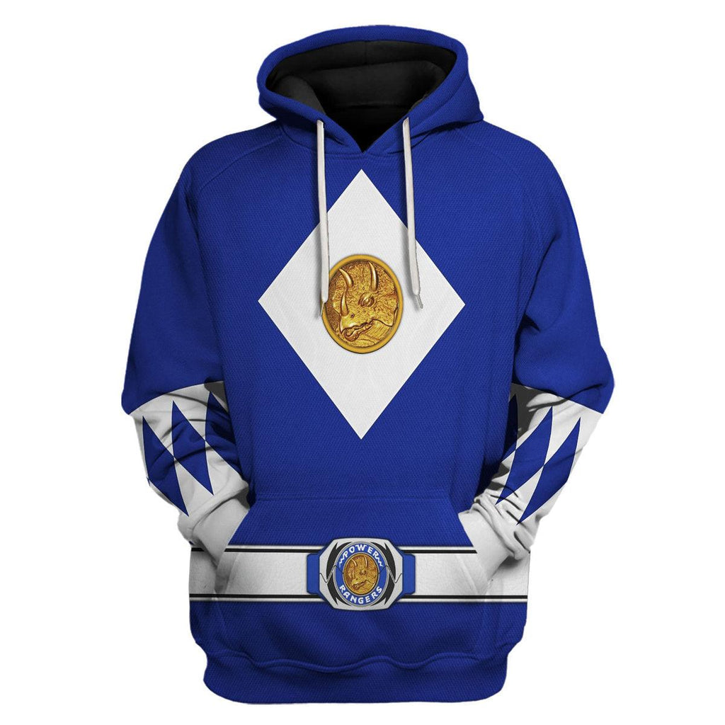 Blue Ranger Mighty Morphin The Movie (1995) Hoodies Sweatshirt T-shirt Hawaiian - CustomsPig.com