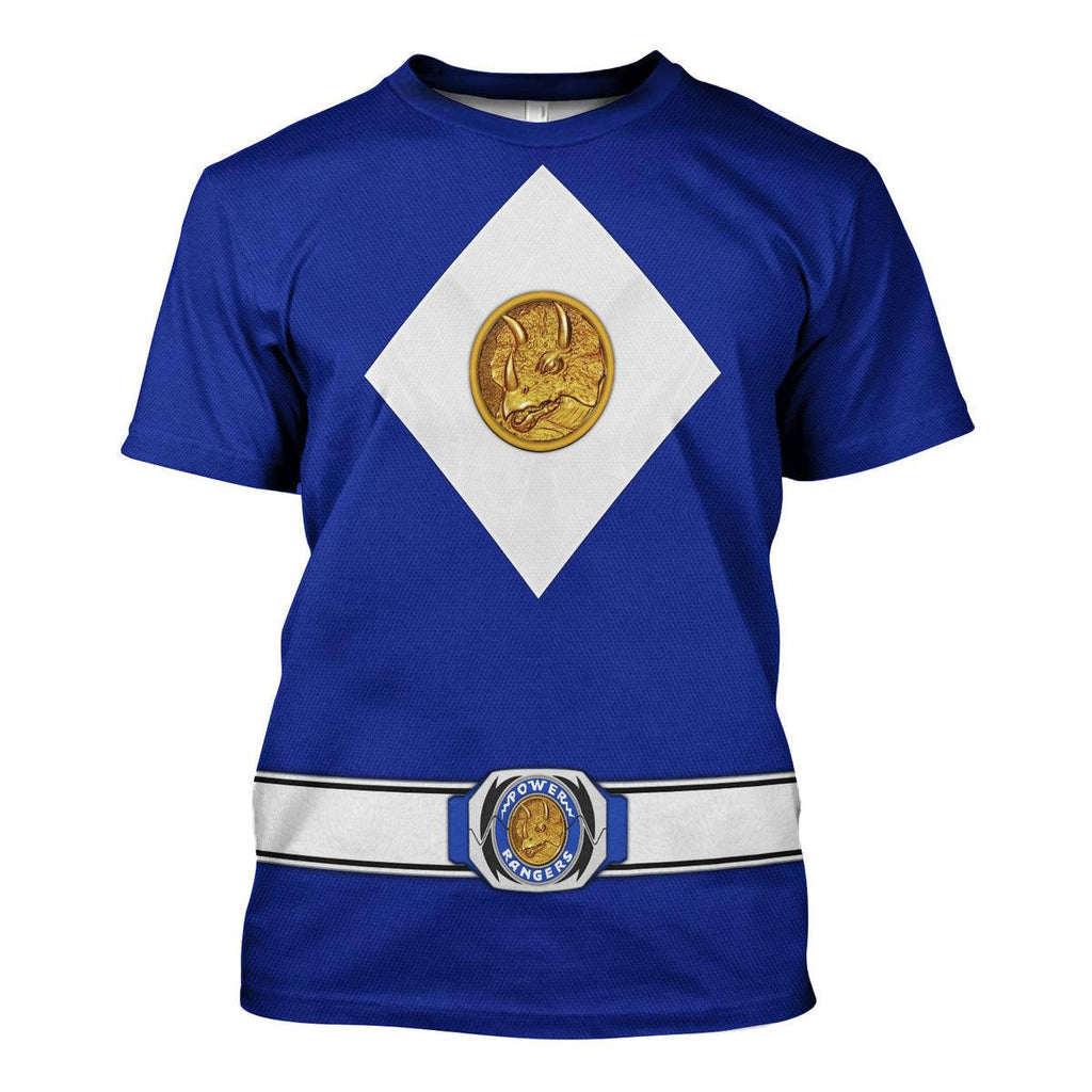 Blue Ranger Mighty Morphin The Movie (1995) Hoodies Sweatshirt T-shirt Hawaiian - CustomsPig.com