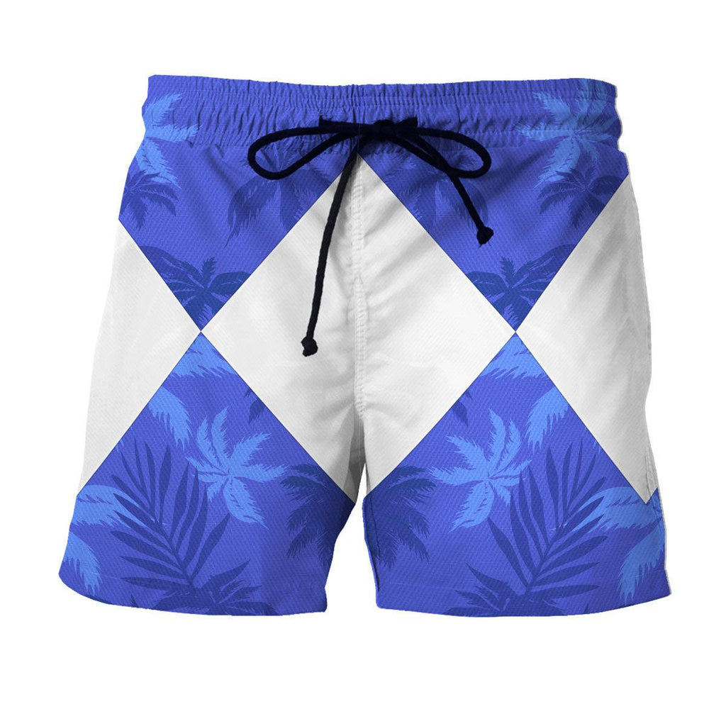 Blue Ranger x Tommy Vercetti Hawaiian Shirt & Beach Shorts - CustomsPig.com