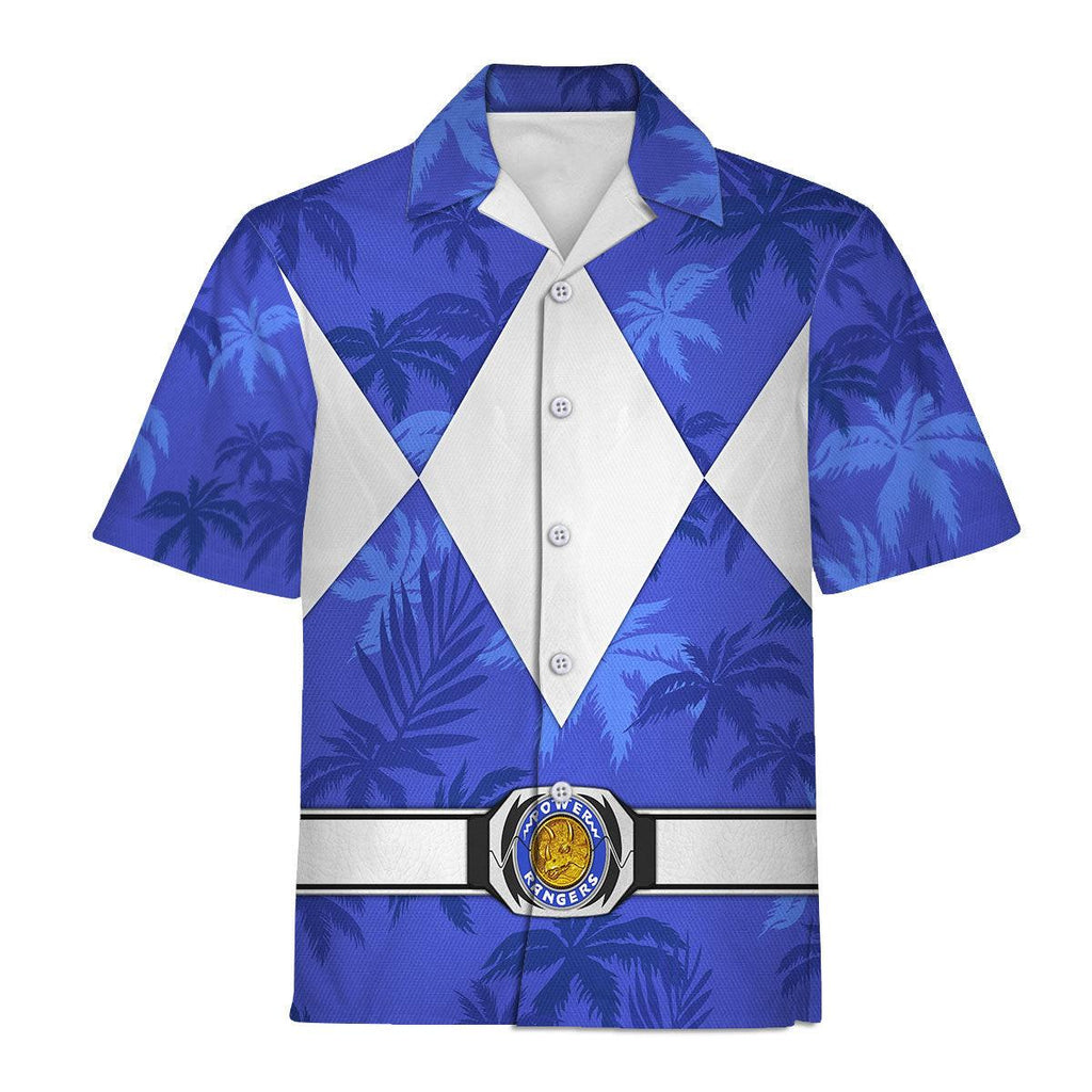 Blue Ranger x Tommy Vercetti Hawaiian Shirt Beach Shorts - CustomsPig.com