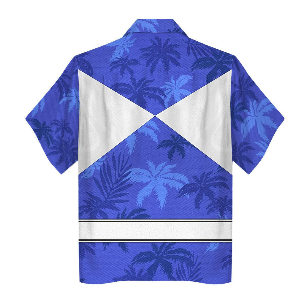 Blue Ranger x Tommy Vercetti Hawaiian Shirt Beach Shorts - CustomsPig.com