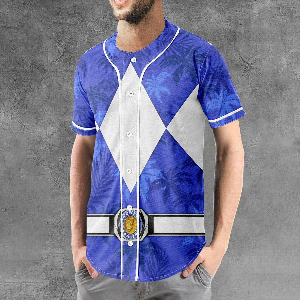 Blue Ranger x Tommy Vercetti MLB Jersey Shirt Beach Shorts - CustomsPig.com