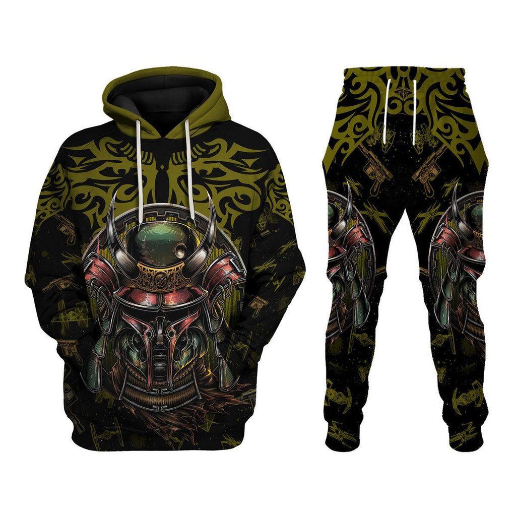 Boba Fet Samurai T-shirt Hoodie Sweatpants Apparel -  CustomsPig.com