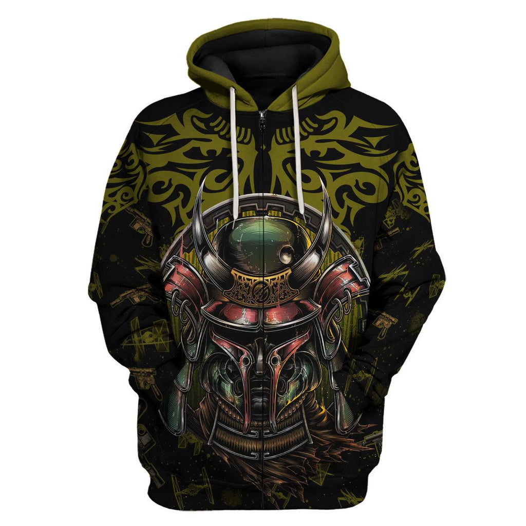 Boba Fet Samurai T-shirt Hoodie Sweatpants Apparel -  CustomsPig.com