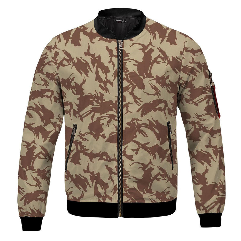 Bristish Desert (DPM) Camo Pattern Bomber Jacket - CustomsPig