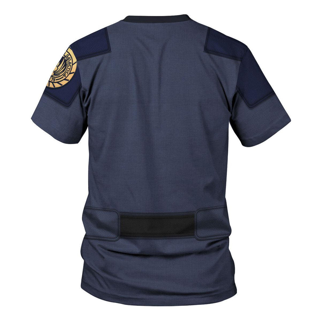 Captain Lee Apollo Adama Uniform T-shirt Hoodie Sweatpants Apparel - CustomsPig.com