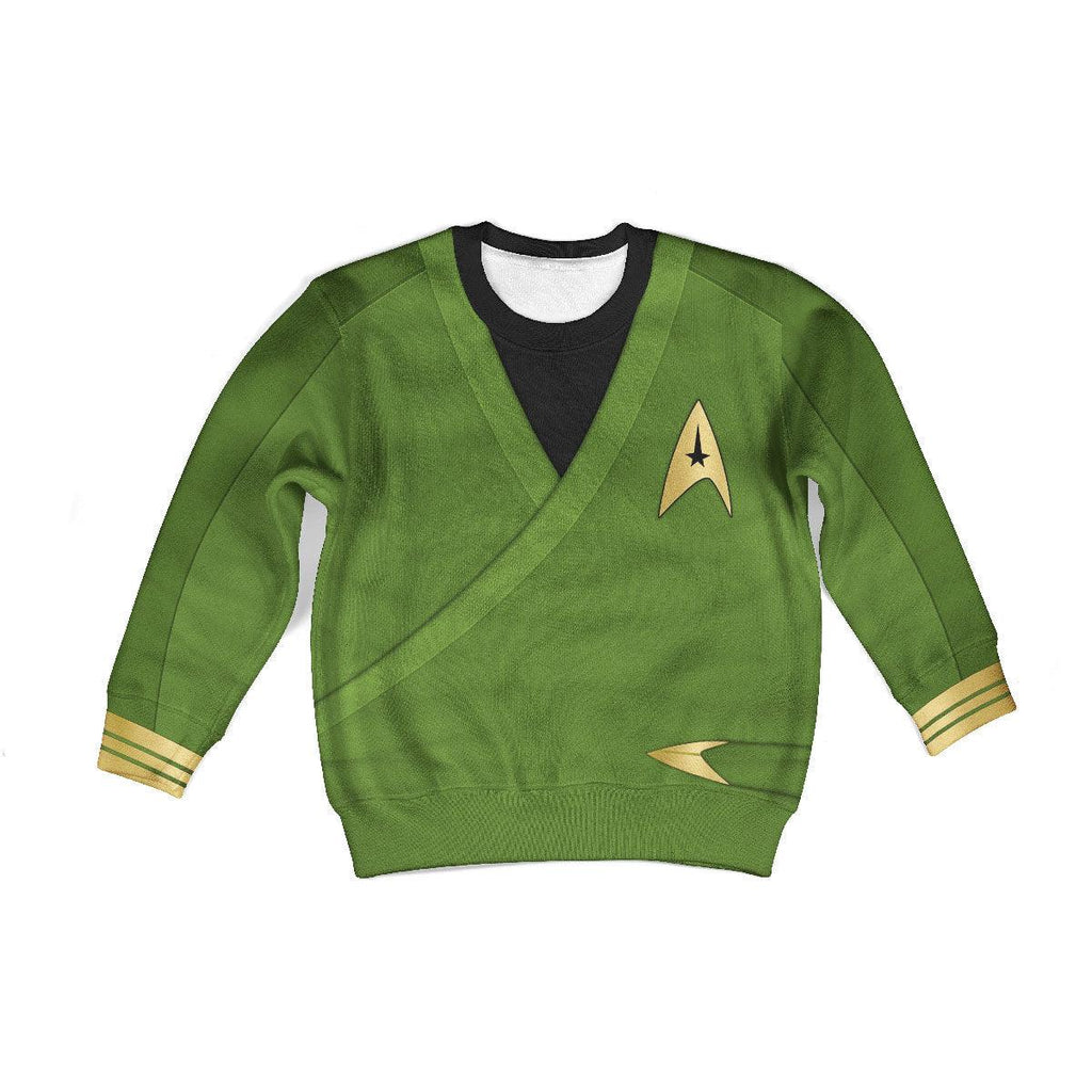 Captain Pike Green Costume Cosplay Kid Hoodie Sweatshirt T-Shirt - CustomsPig.com