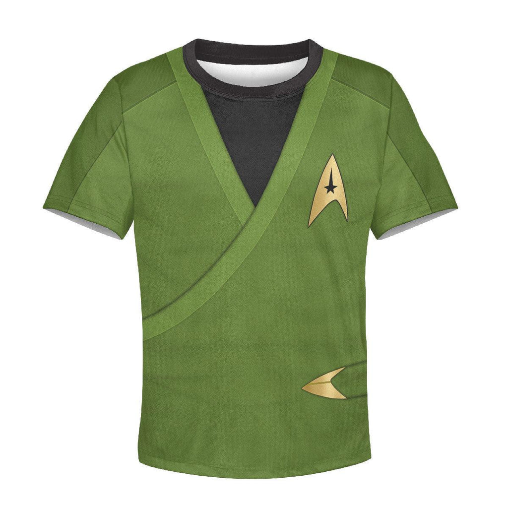 Captain Pike Green Costume Cosplay Kid Hoodie Sweatshirt T-Shirt - CustomsPig.com