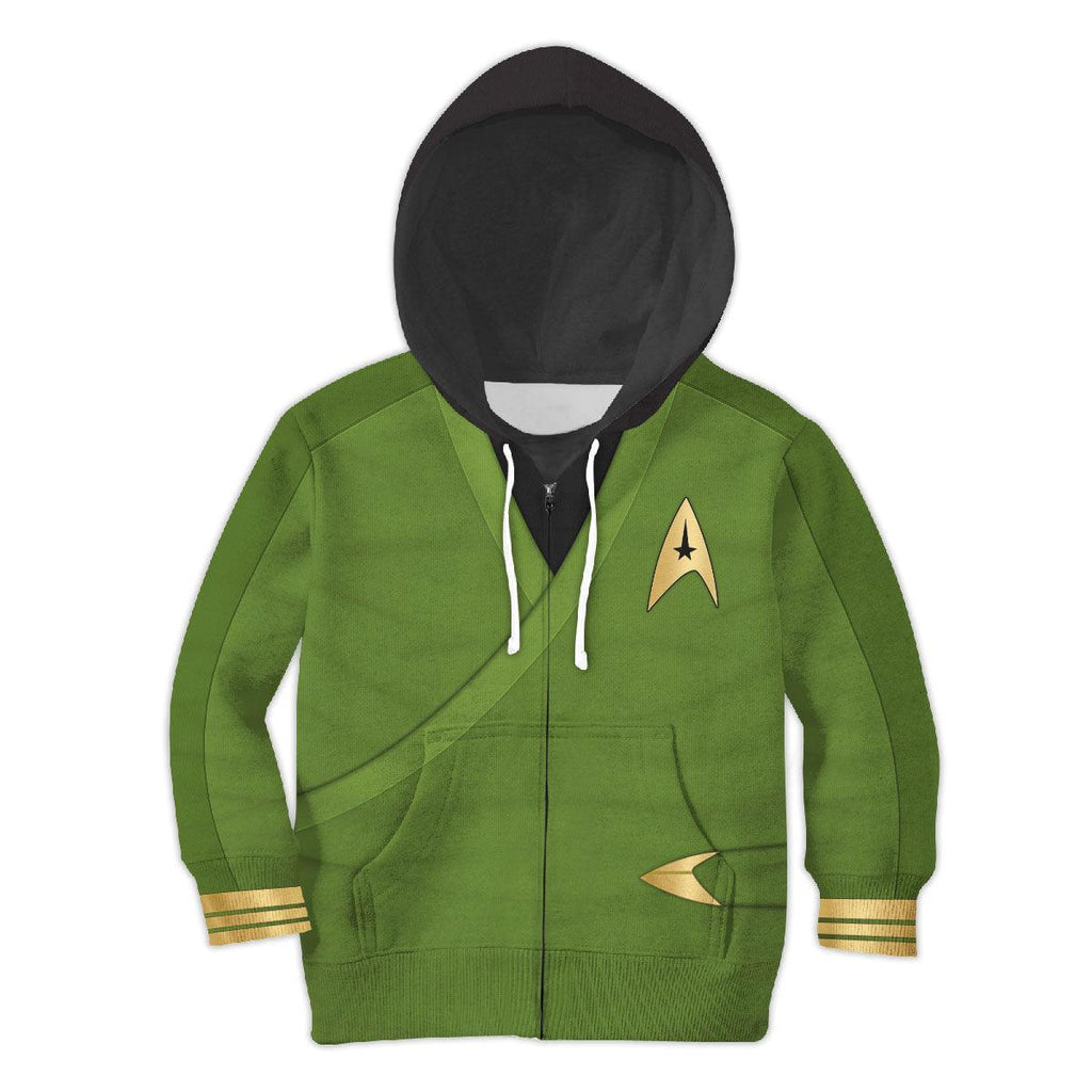 Captain Pike Green Costume Cosplay Kid Hoodie Sweatshirt T-Shirt - CustomsPig.com