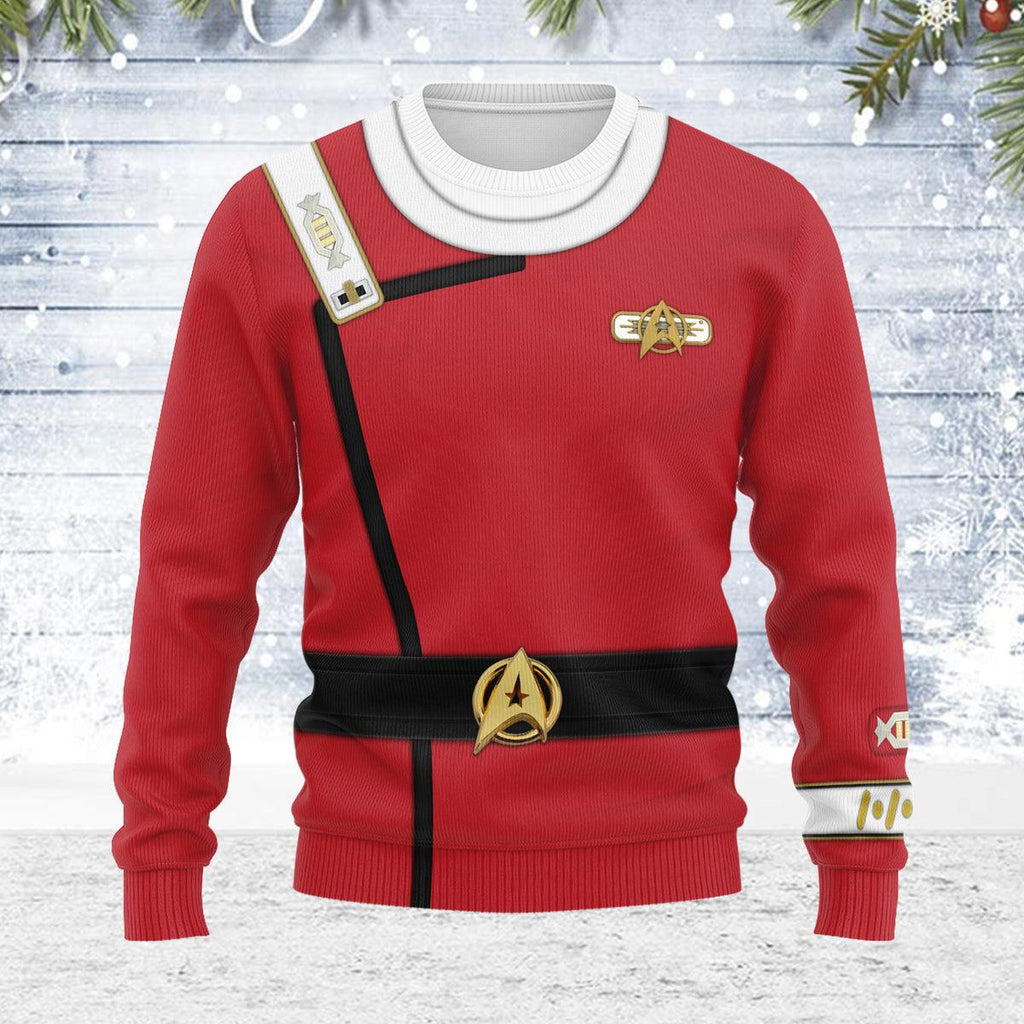 Captain Spock Costume Officer Themed Costume Christmas Wool Sweater - CustomsPig.com