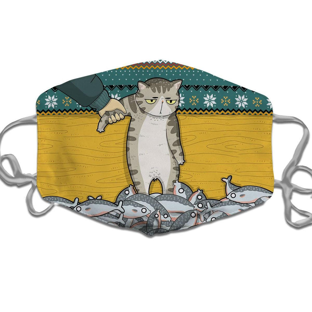 Cat And Fish Face Mask - DucG