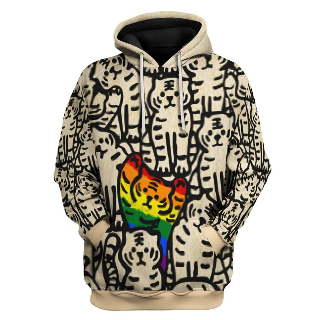 Cat LGBTQ+ Stand Out Hoodie T-shirt Tops - DucG