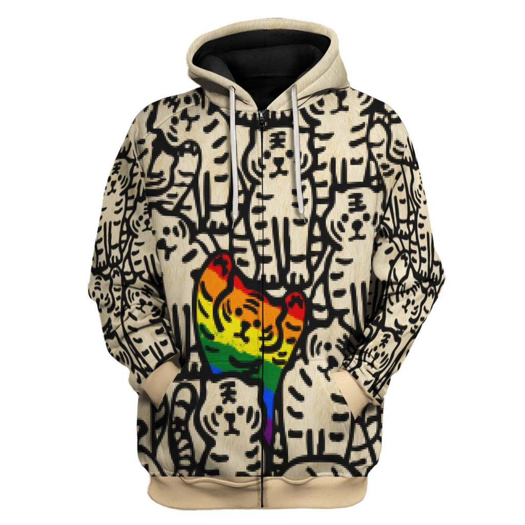 Cat LGBTQ+ Stand Out Hoodie T-shirt Tops - DucG
