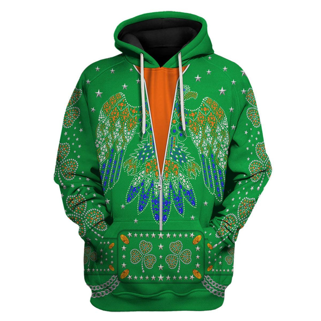 Celebrating the King: Elvis Presley Costume for St. Patrick's Day Hoodie Sweatshirt T-Shirt Sweatpants - CustomsPig.com