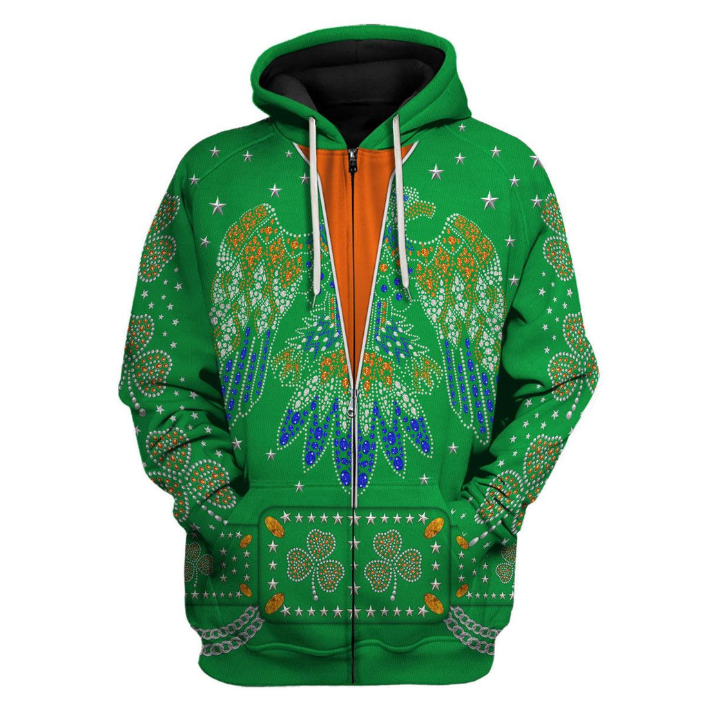 Celebrating the King: Elvis Presley Costume for St. Patrick's Day Hoodie Sweatshirt T-Shirt Sweatpants - CustomsPig.com